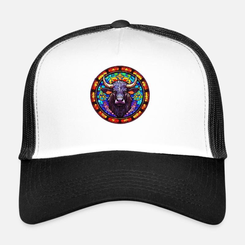 Glasmosaik Kuh Design - Einzigartige Kuhkunst Trucker Cap