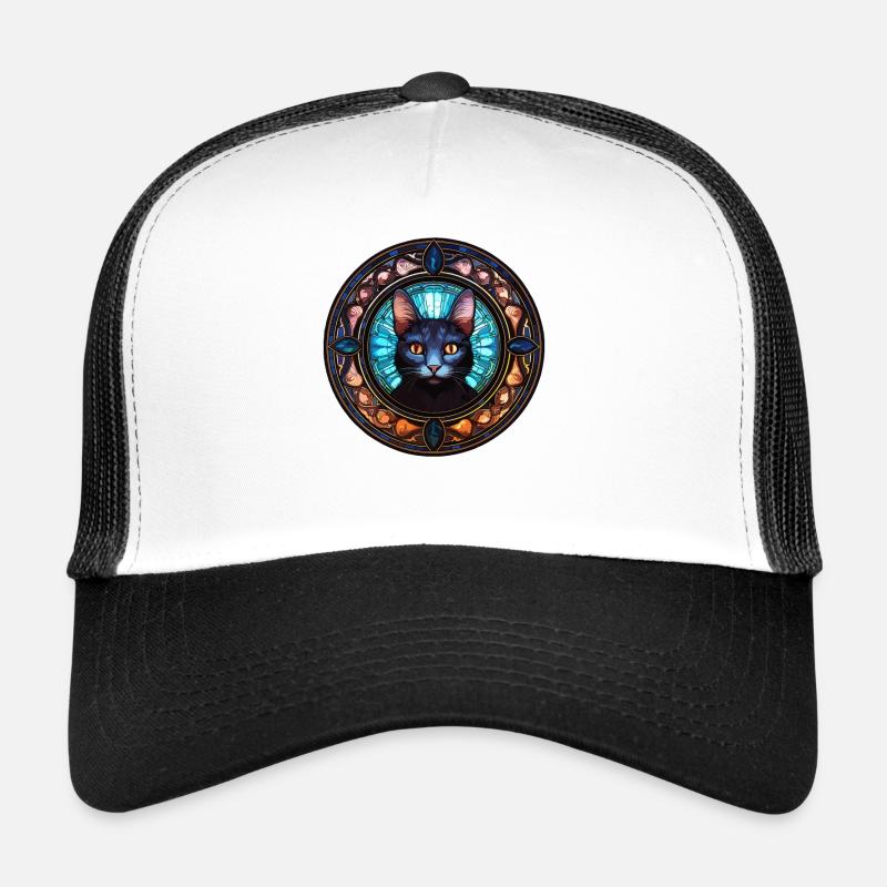 Unique Holy Cat Art Design - Art du vitrail Casquette trucker 