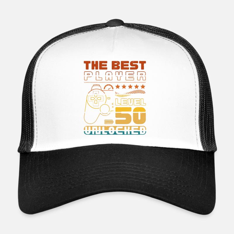 The Best Player - Level 50 unlocked - Trucker Cap - white/black