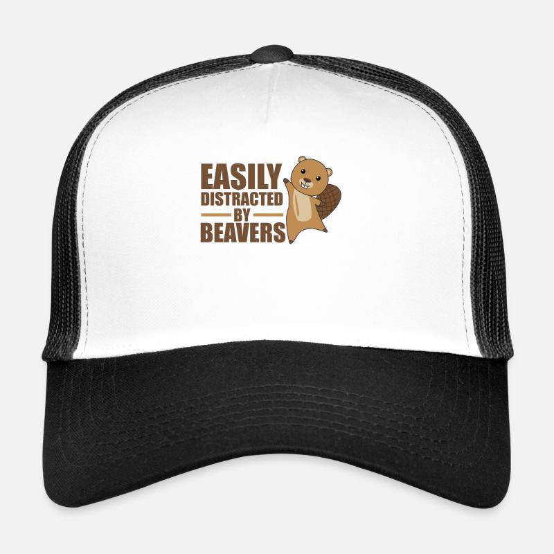 Facilement distrait par les castors - castor mignon Casquette trucker 
