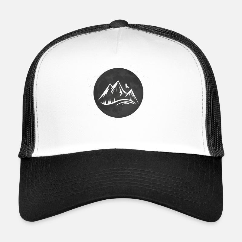 Full Moon - Mountain - Trucker Cap