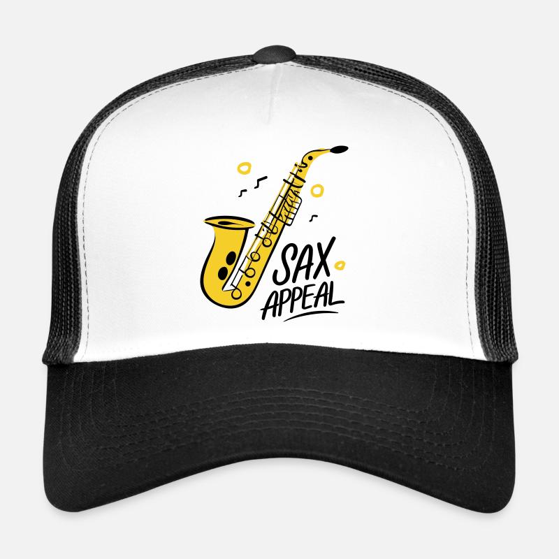 Saxophone Doré Jazz Graphique Casquette trucker 