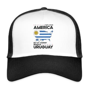 Uruguayisch Amerikanischer Patriot USA Gewachsen - Trucker Cap - Weiß/Schwarz - Vorne