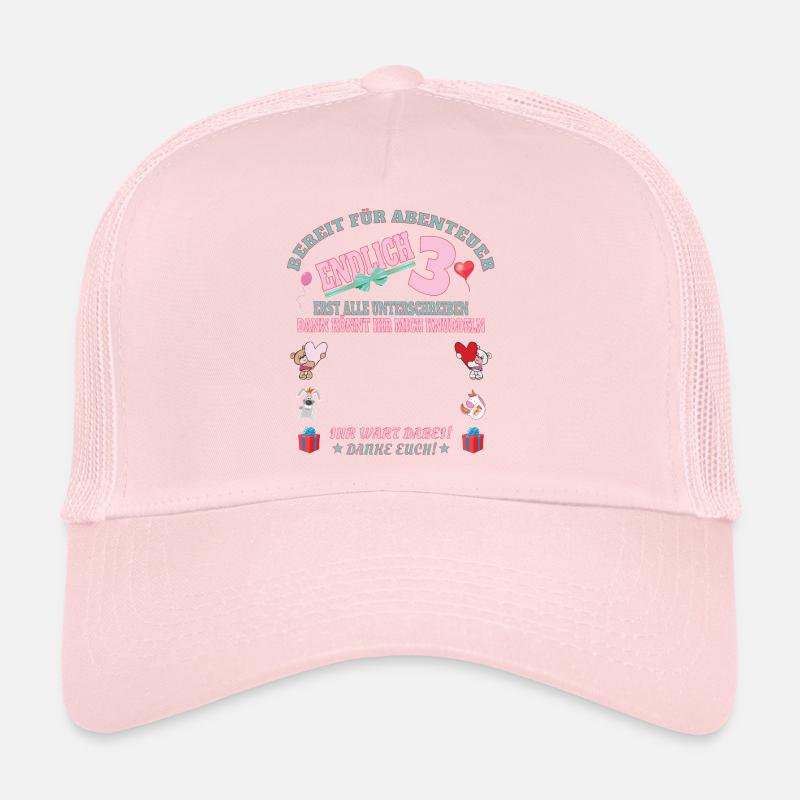 3. Geburtstag Mädchen & Junge Gästebuch Trucker Cap