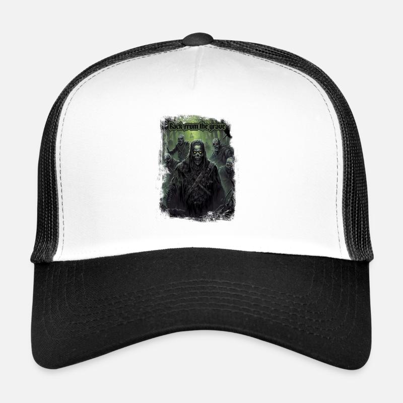 De retour de la tombe - Casquette trucker  - blanc/noir