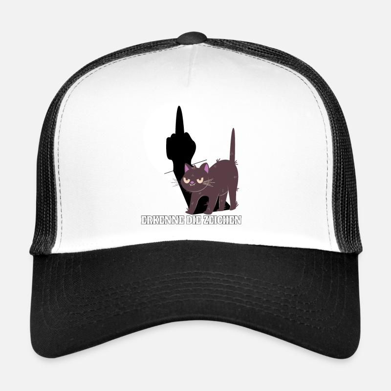 Erkenne die Zeichen Katze Kätzchen Winkekatze Trucker Cap