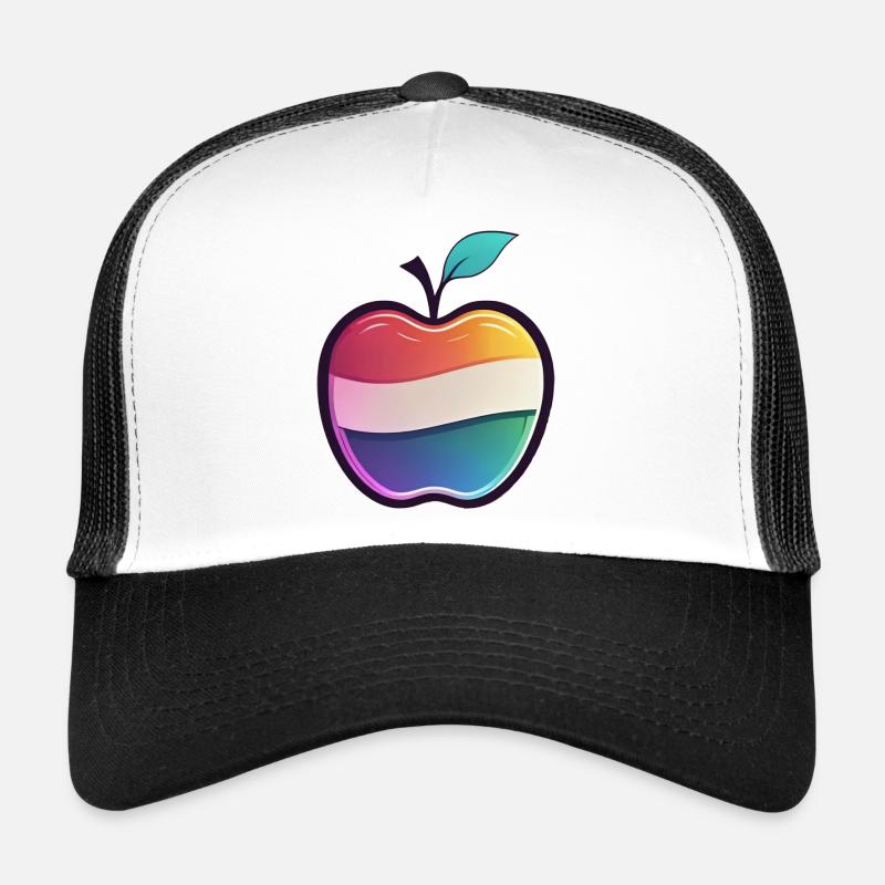 Apple - Trucker Cap - white/black
