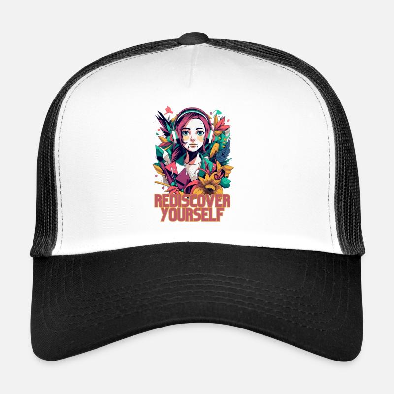 Redécouvrez-vous - Graphique esthétique tendance Casquette trucker 