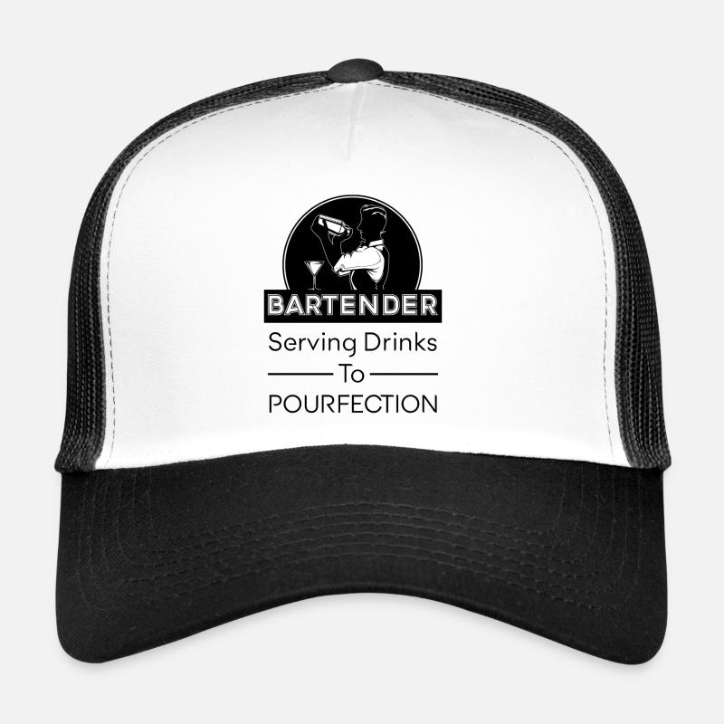 Bartender Mixologist Alcohol Drinks Bartender Trucker Cap