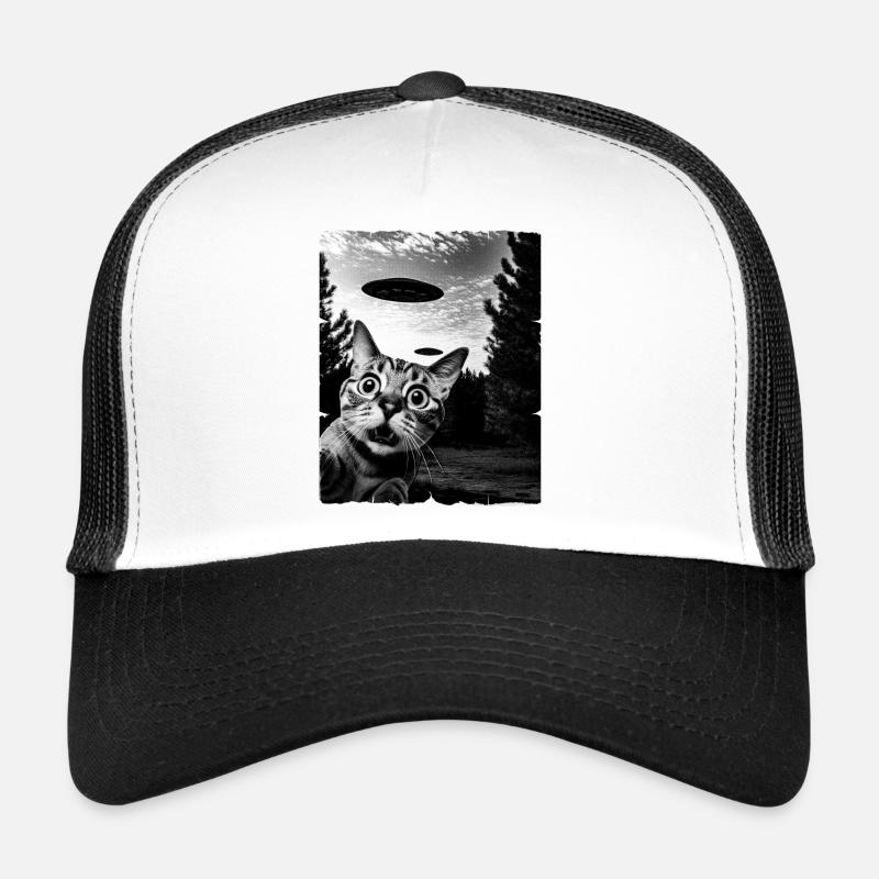 Cat Austerrestrial Invasion Uap Weirdcore Trucker Cap