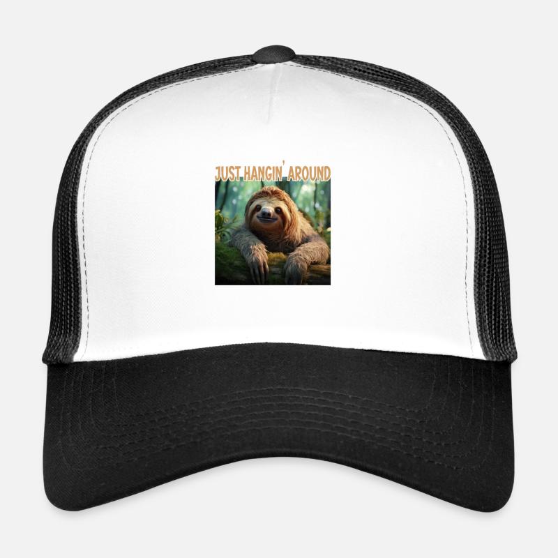 Sloth Jungle Relax Saying Trucker Cap
