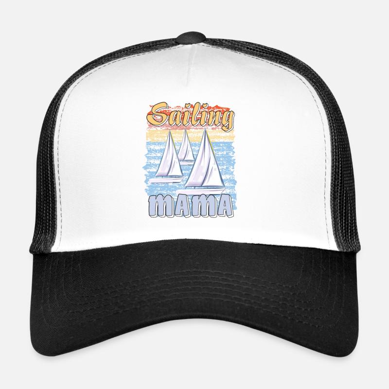 BOOTE SAILING MAMA - Trucker Cap - Weiß/Schwarz