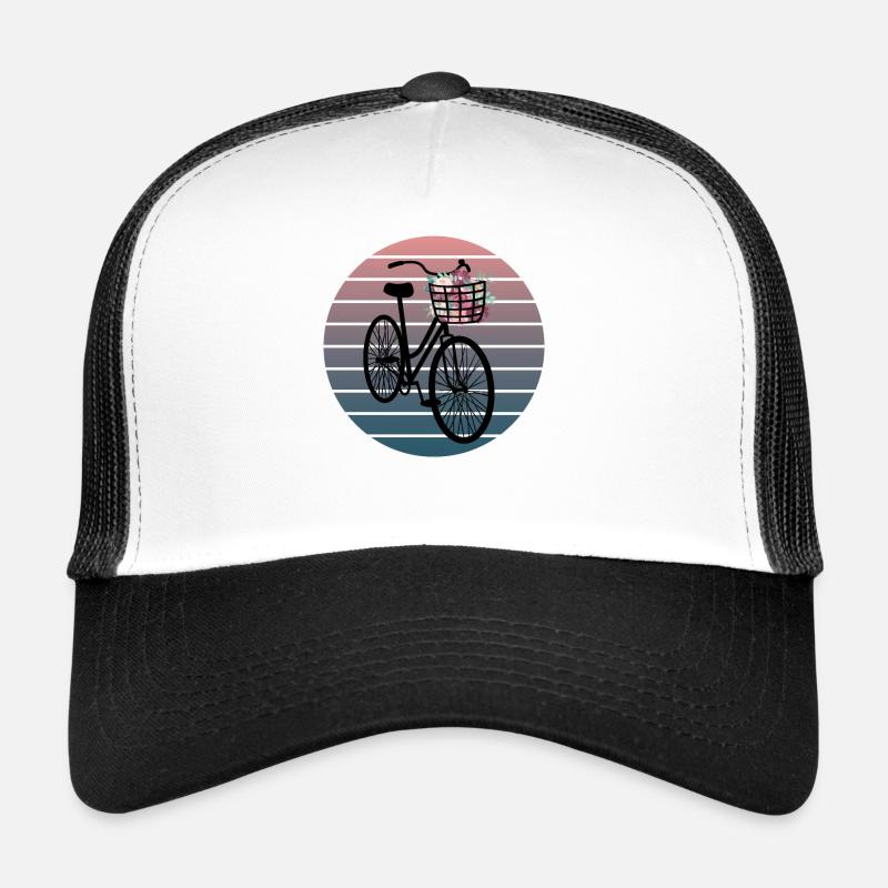 Floral Decorated Bicycle Trucker Cap