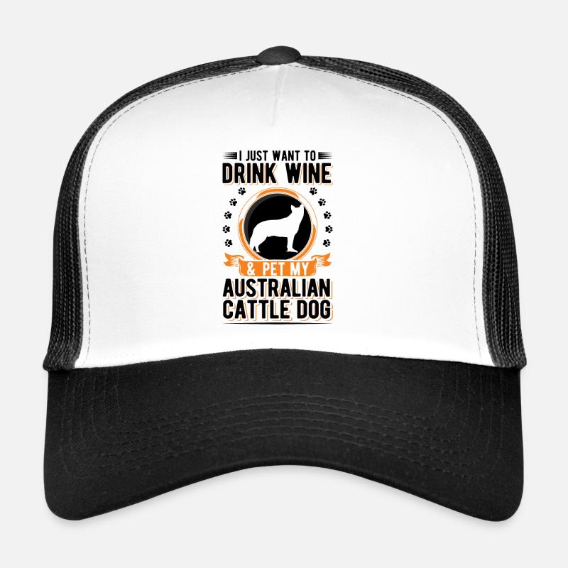 Bouvier australien et vin Casquette trucker 