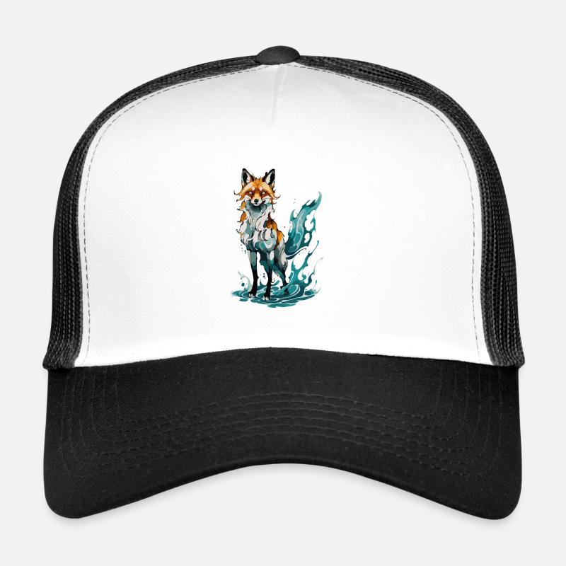 Fox Standing in Tranquil Waters Trucker Cap