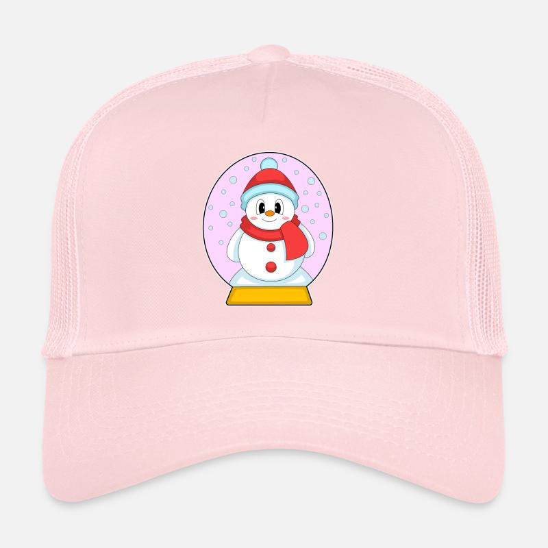 Snowman Christmas Winter Time Trucker Cap