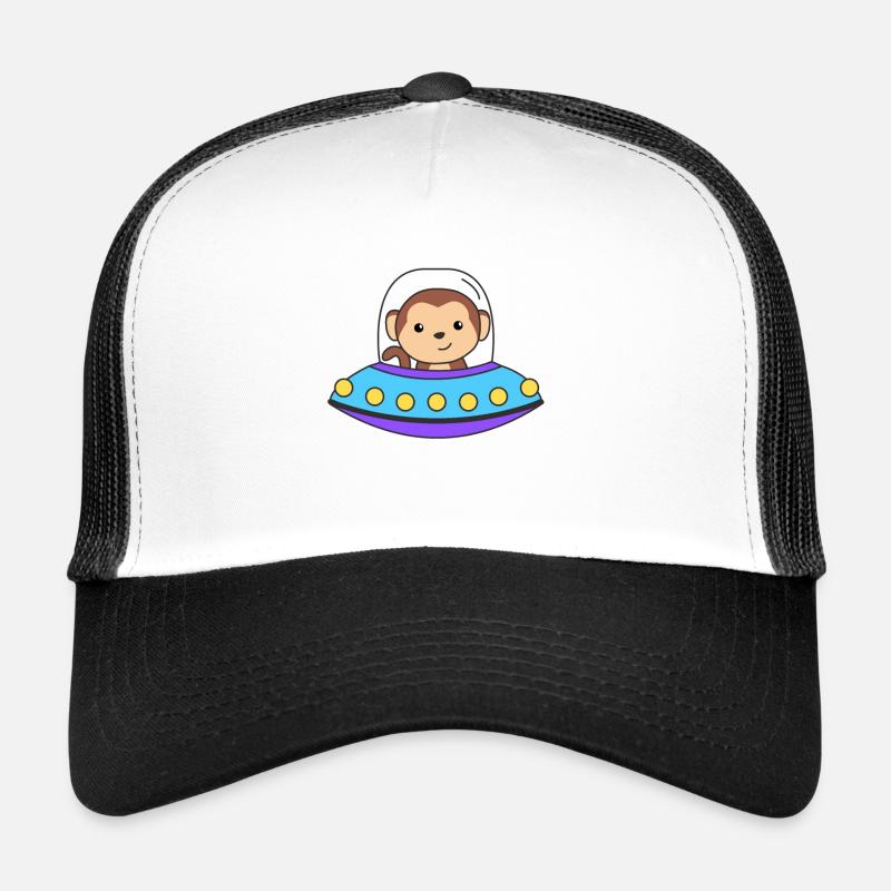 Affe Ufo Weltraum Universum Trucker Cap