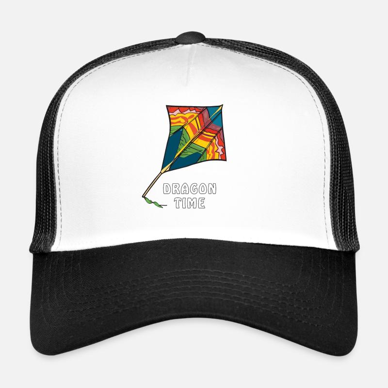 DRACHEN AUTUMN DRAGON TIME - Trucker Cap - Weiß/Schwarz