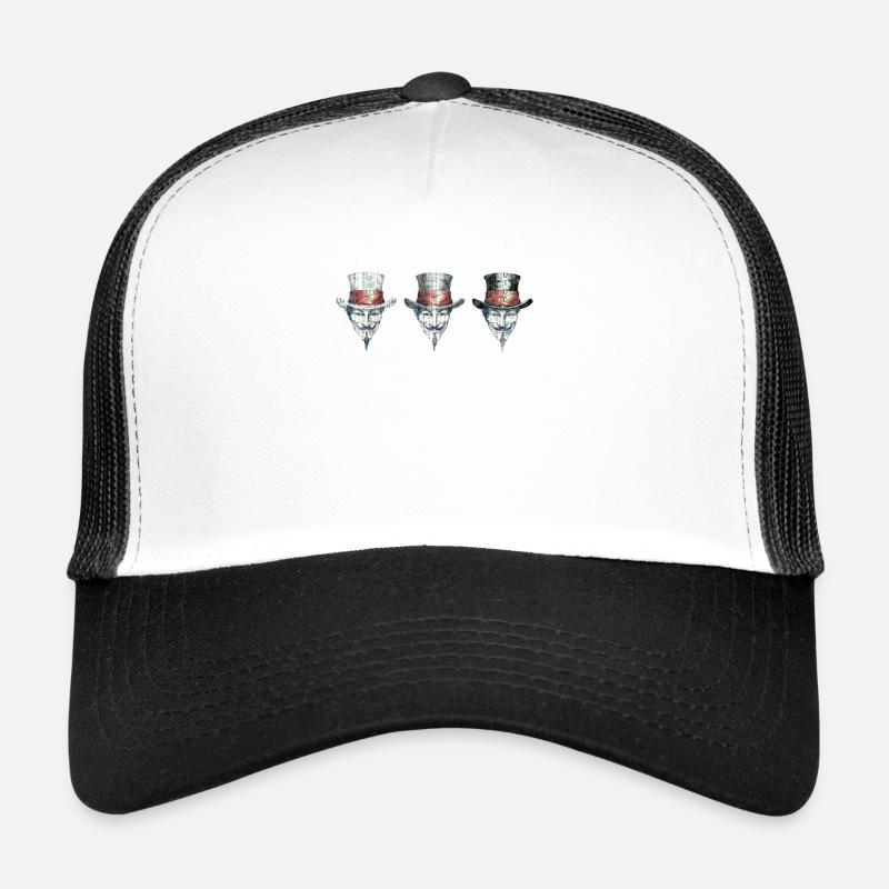 V Mask Spectrum: The White, Gray, Black Hat Dance Trucker Cap