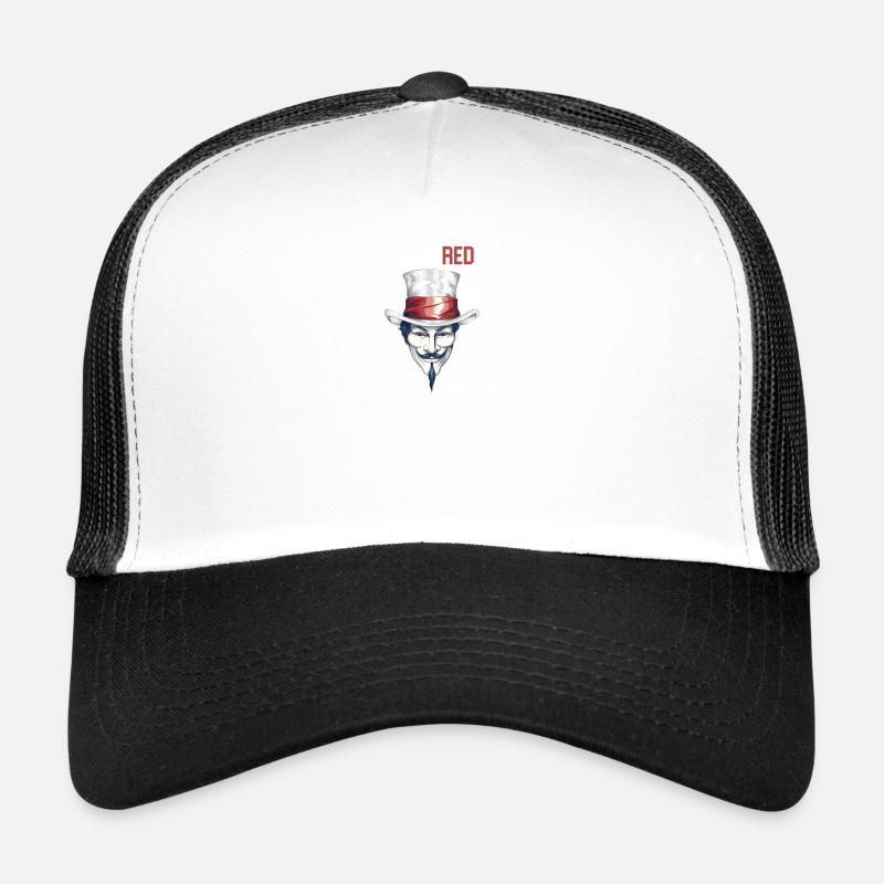 White Hat Pride: Team Red Hackathon Emblem Trucker Cap