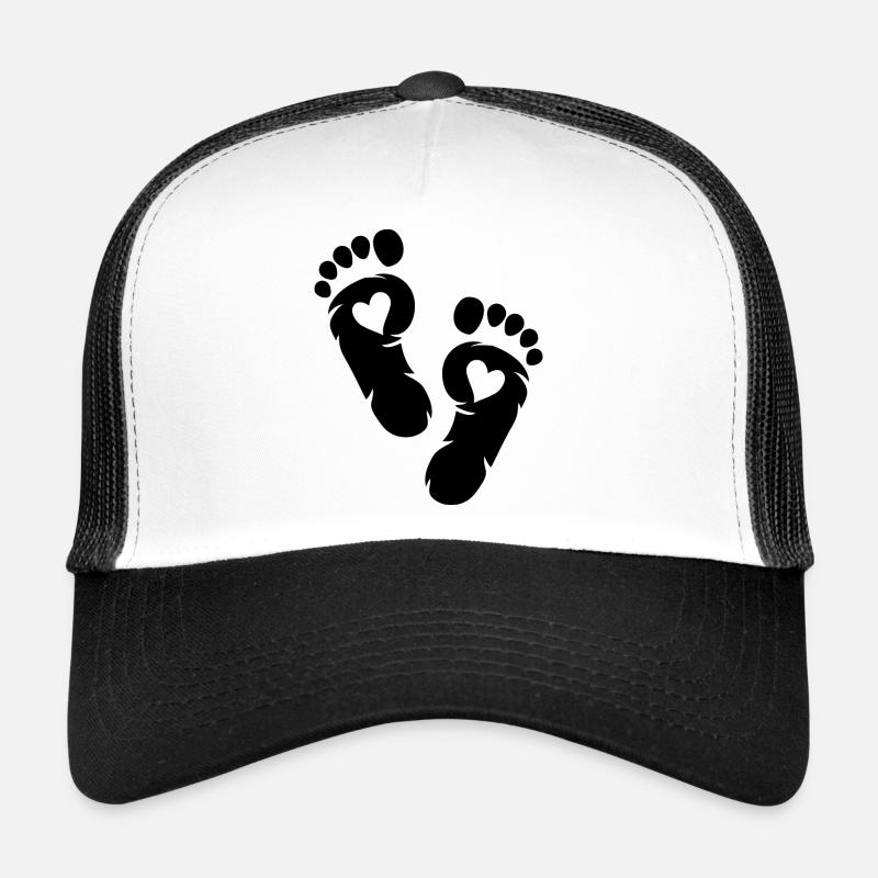 Belle empreinte de pied de bébé Casquette trucker 