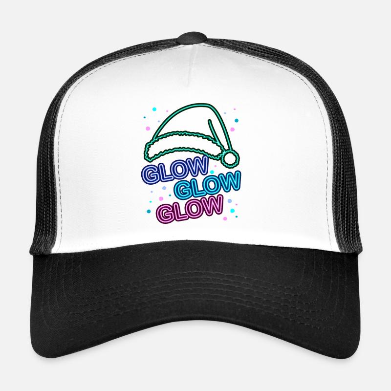 Glow Glow Glow Glowing Santa Hat Trucker Cap