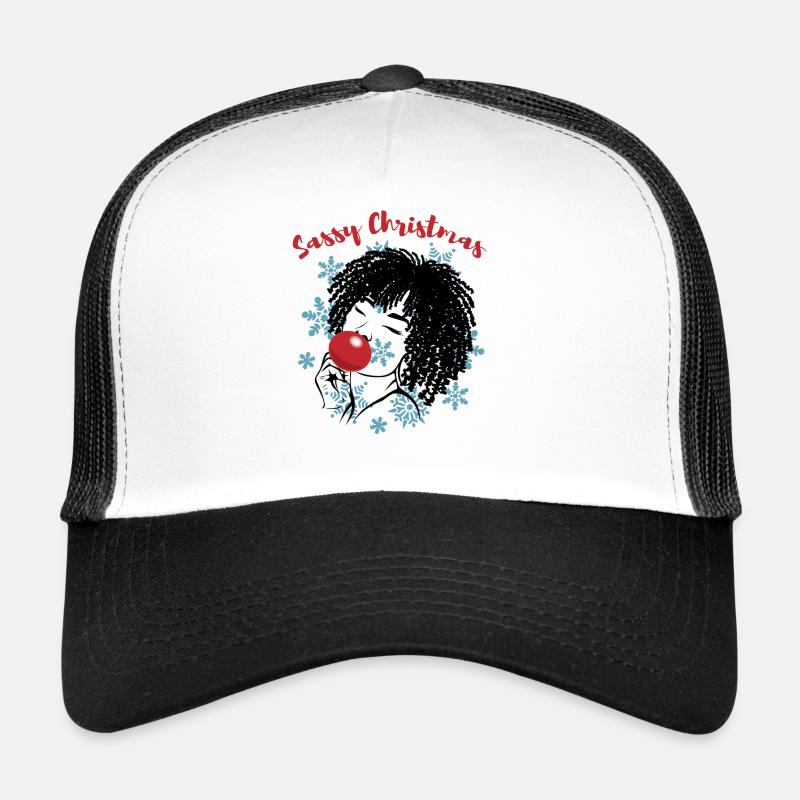 Flocons de neige Afrolook de Noël impertinent Casquette trucker 