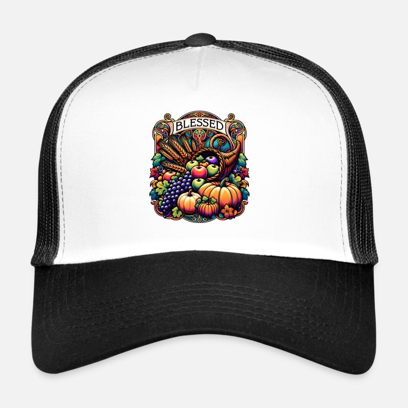 Blessings Fall - Thanksgiving Turkey Time for Boys Trucker Cap
