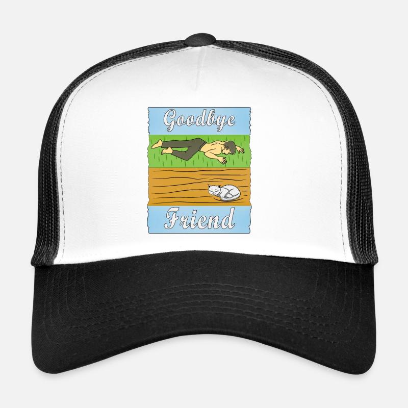 HUMAN, SAD, CAT Trucker Cap