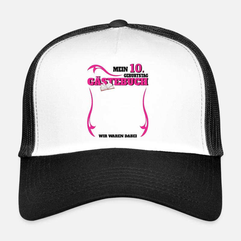 10. Geburtstag Mädchen & Junge Gästebuch Trucker Cap