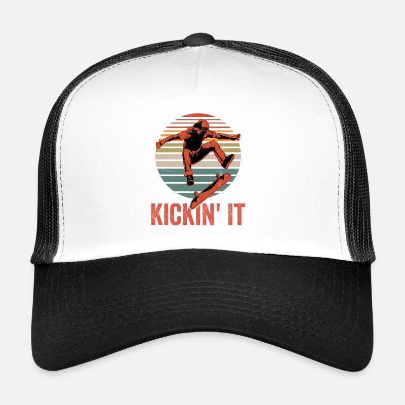 Kickin' It Skateboard Skater Skateboarding Trucker Cap