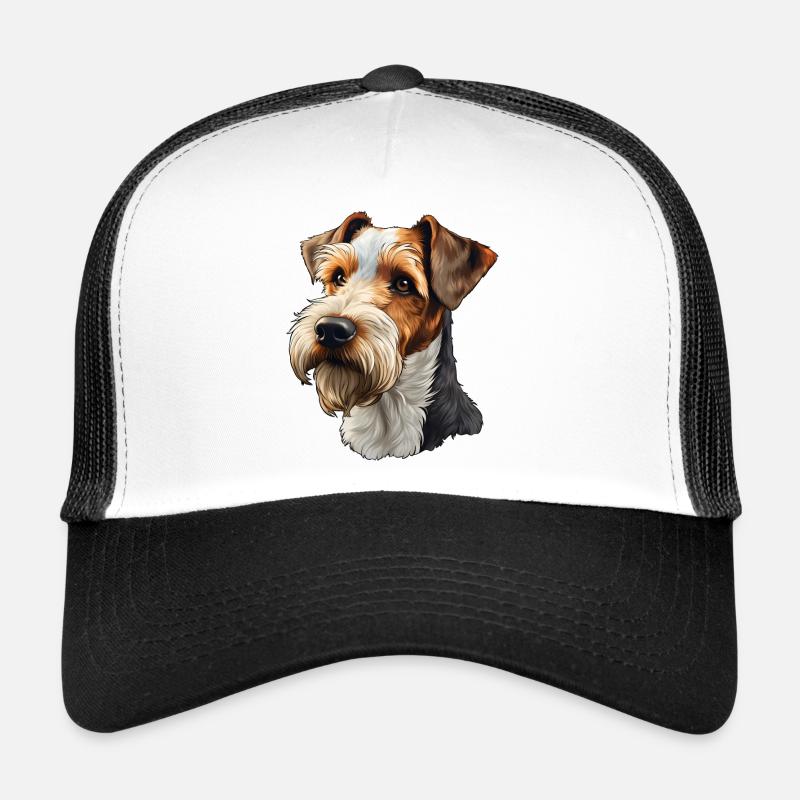 Fox terrier à poil dur - Casquette trucker  - blanc/noir