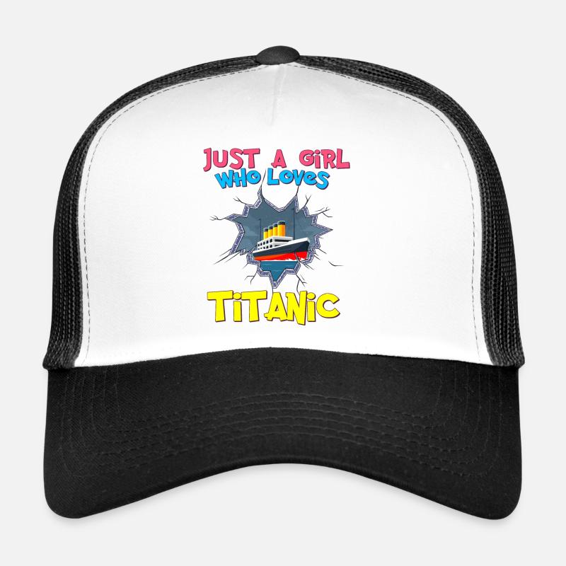 Titanic-Schiff, dieses Mädchen liebt die RMS Titanic Trucker Cap