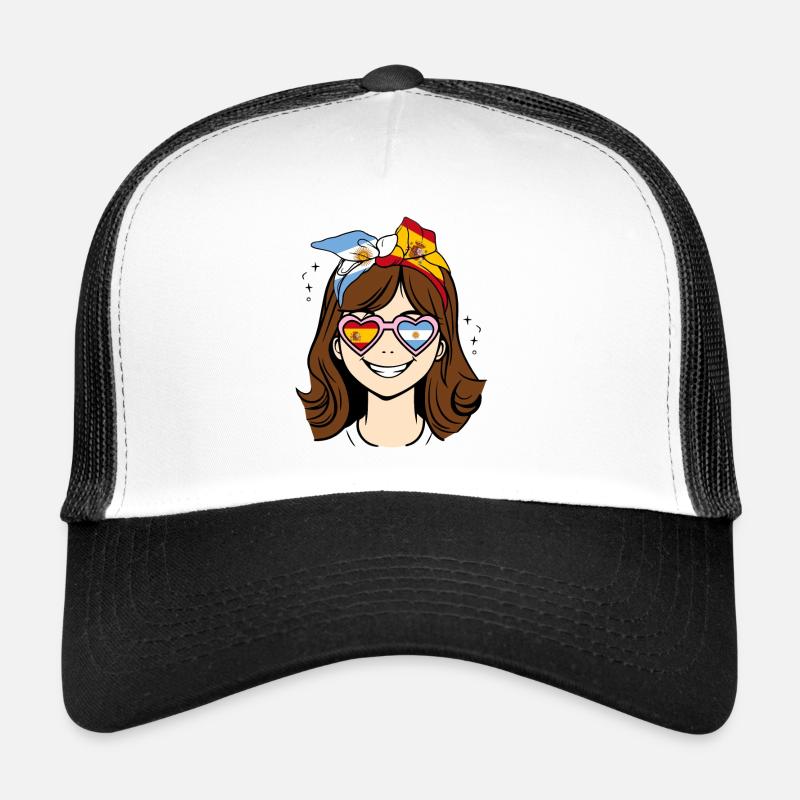 Half Argentinian Half Spanish Girl, Spain Trucker Cap