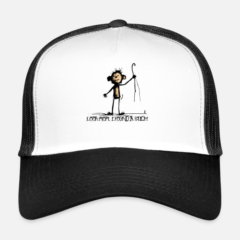 Affe fand einen Stock Trucker Cap