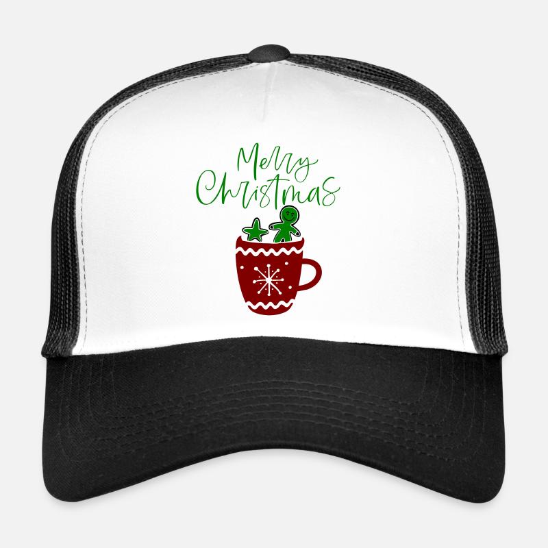 Merry Christmas, Plätzchen - Trucker Cap - Weiß/Schwarz