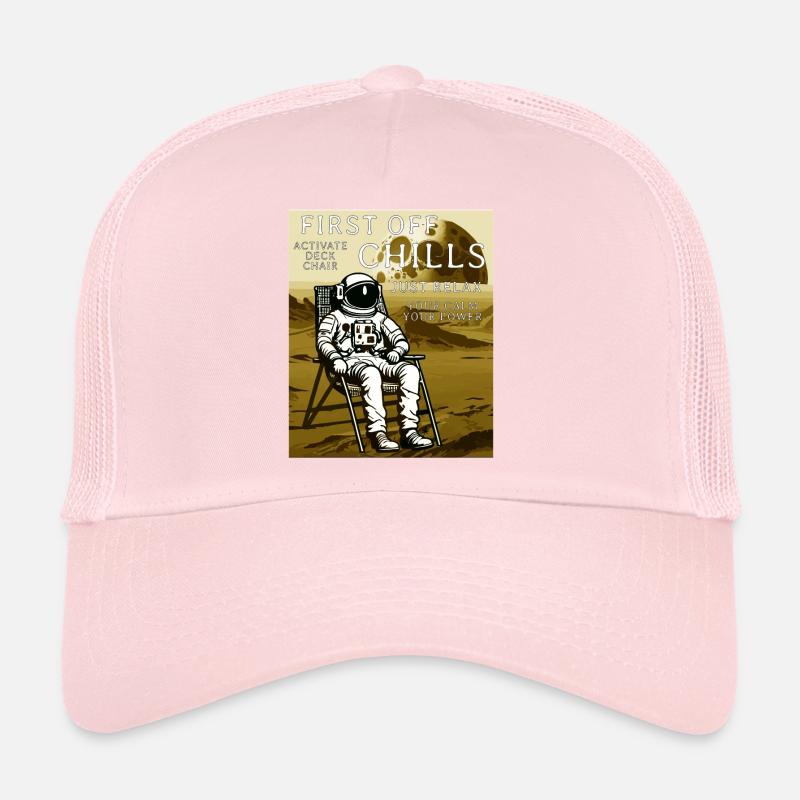 ASTRONAUT DECK CHAIR FIRST OFF CHILLS Trucker Cap