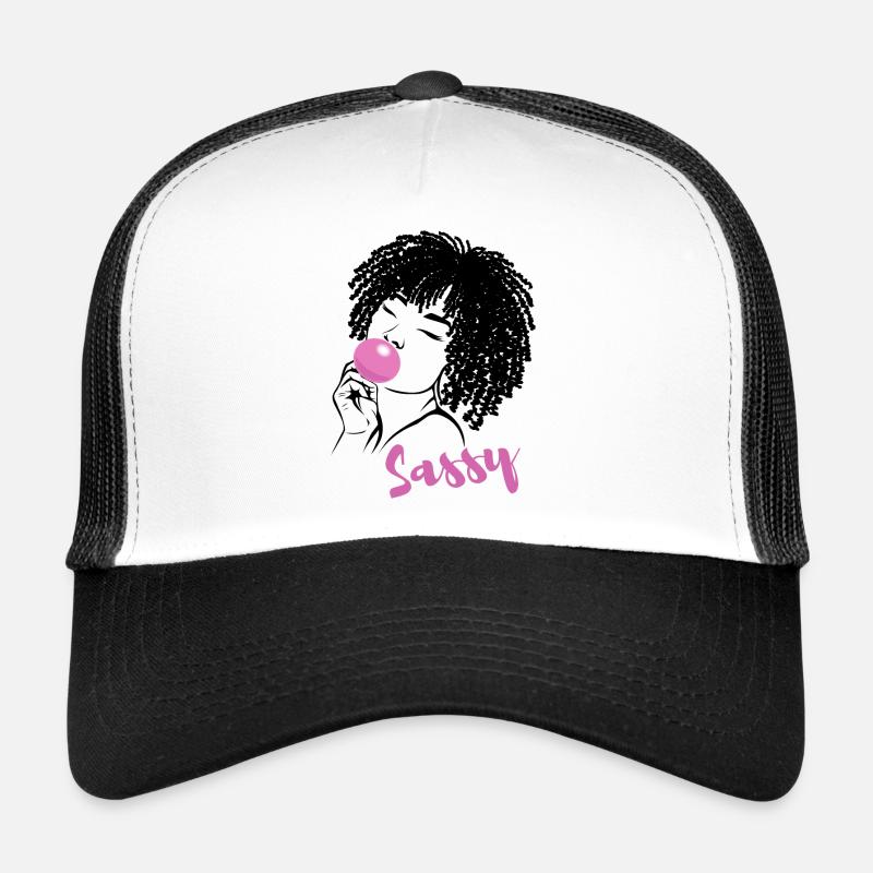 Sassy Chic with Afro Charm Trucker Cap