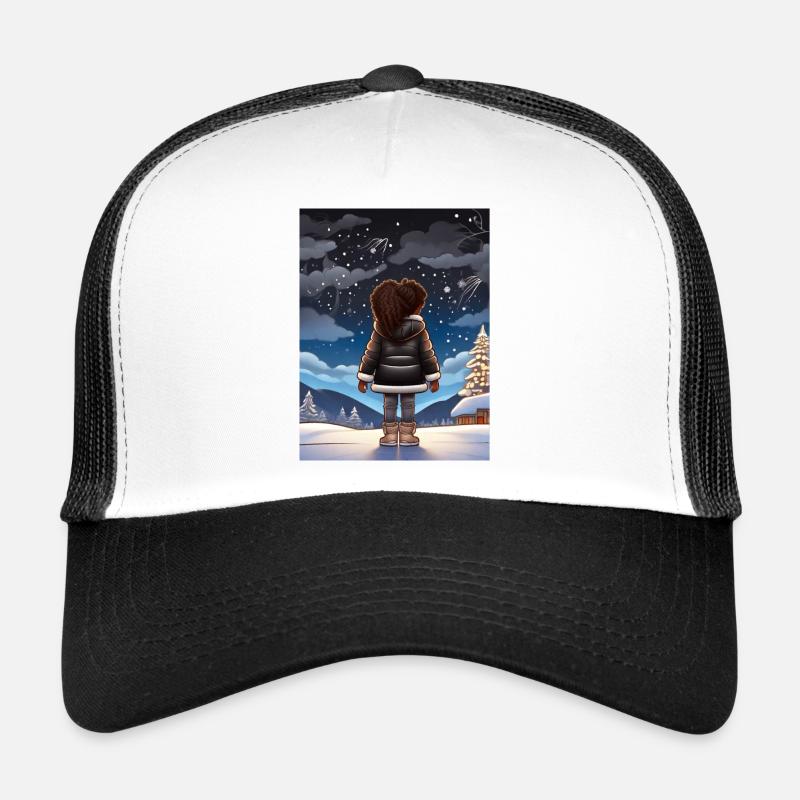 Winter dreams under the stars - Trucker Cap - white/black