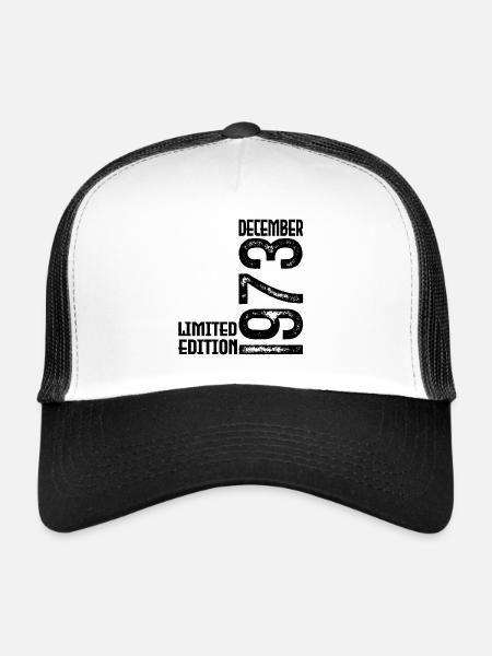 Birthday Gift December 1973. December 1973. - Trucker Cap - white/black - Front