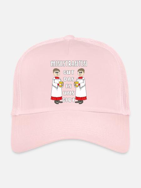 MINISTRANTEN GUT DAS ES UNS GIBT - Trucker Cap - Hellrosa - Vorne