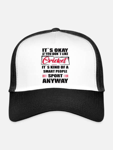 Ce n’est pas grave si vous n’aimez pas le cricket - Casquette trucker  - blanc/noir - Devant