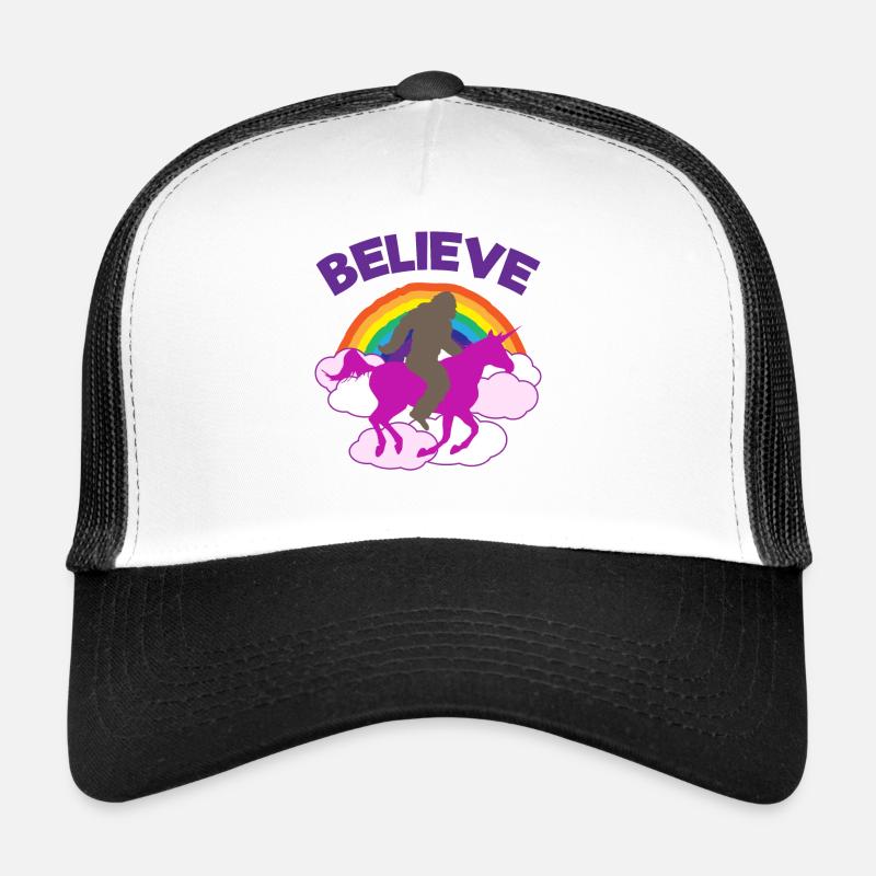 Glaube an Magie Einhorn Bigfoot Mix Trucker Cap