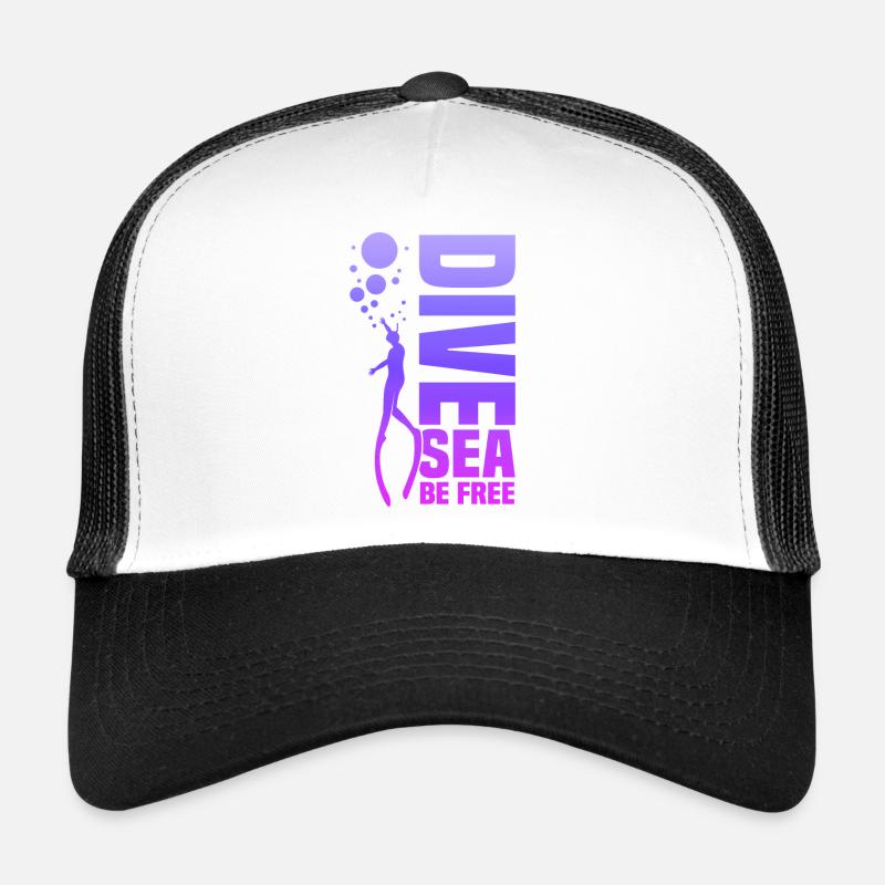 Plongée, Apnée Plongée, Apnée No Limit Apnée Apnée - Casquette trucker  - blanc/noir