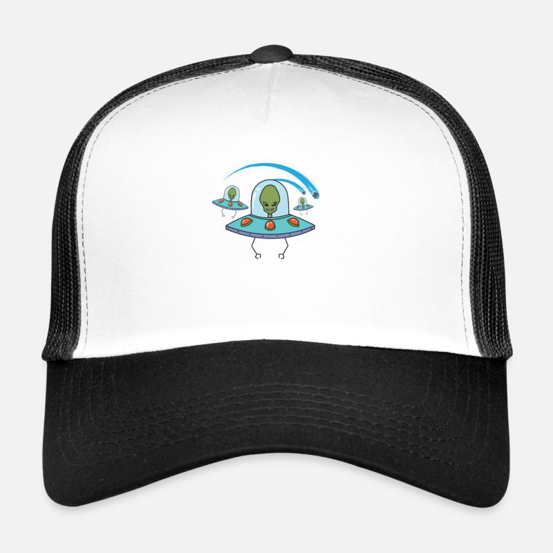 Sternschnuppe mit Aliens Himmel Trucker Cap