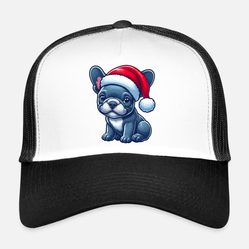 Niedlicher Frenchie Der Weihnachtsmann Trucker Cap
