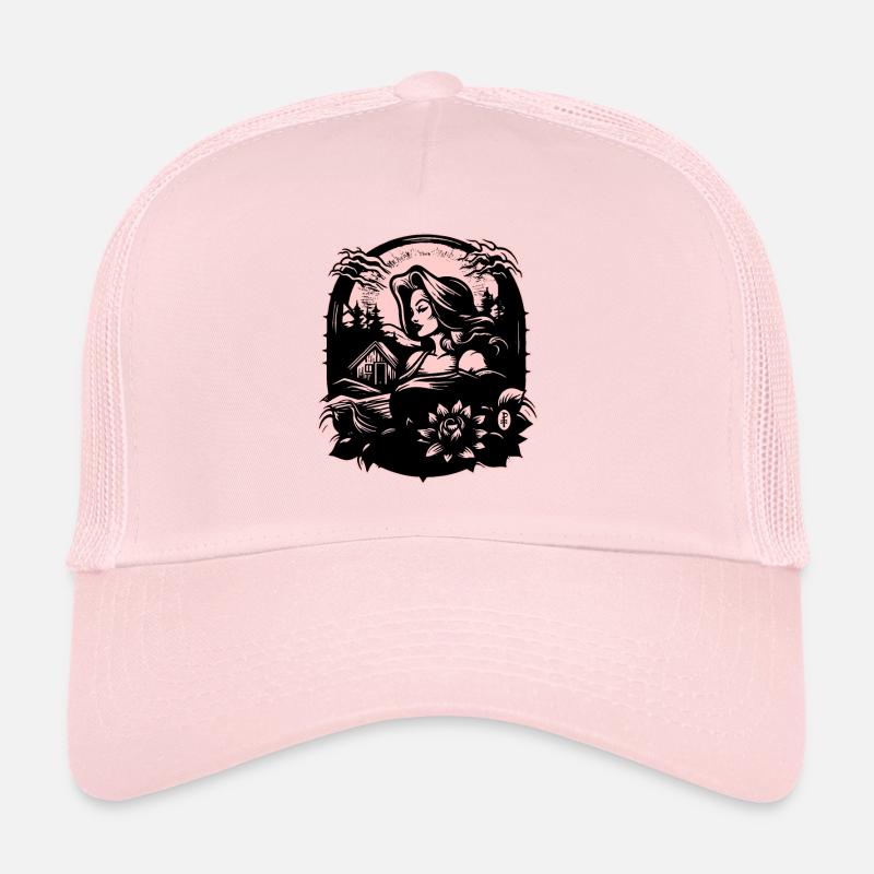 Pinkfarbene Mutter Natur Dame Trucker Cap