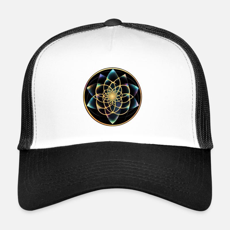 Golden Mandala Geometry - Trucker Cap - white/black