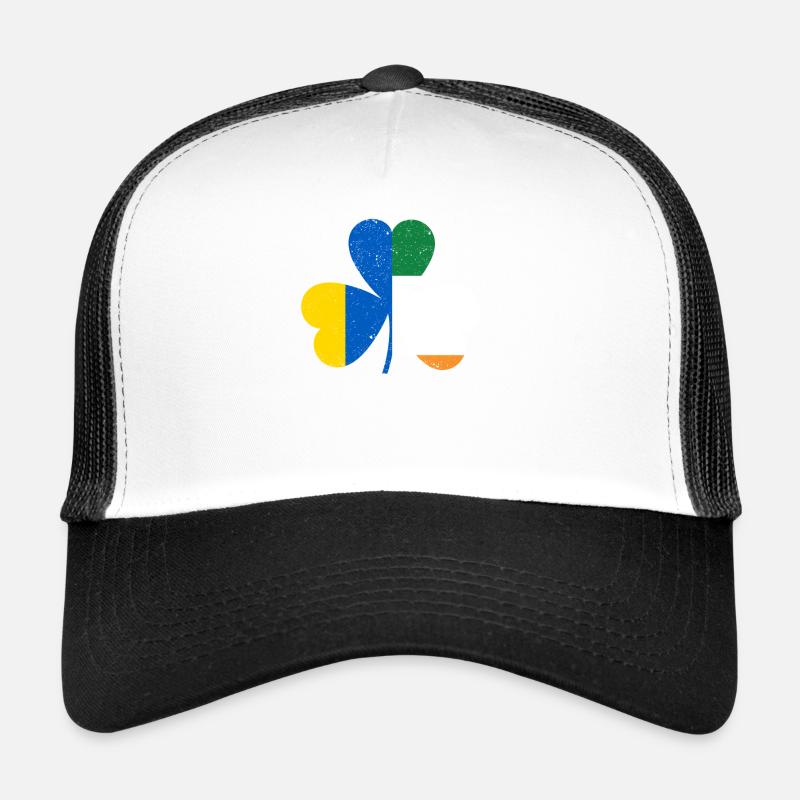 Trèfle drapeau ukrainien irlandais Casquette trucker 