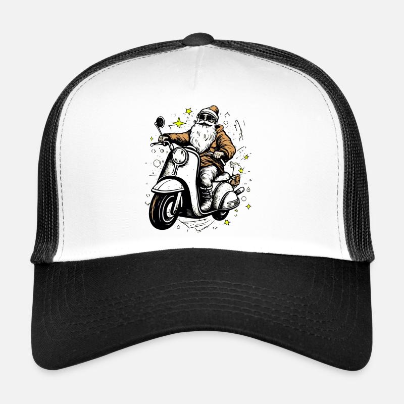 Weihnachtsmann auf seinem Roller Trucker Cap
